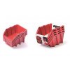 Set úložných boxov 4 ks BINEER LONG SET 295x198x195 mm - farba: červená (Kistenberg KBILS30-3020)