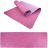 Podložka LIFEFIT® YOGA MAT MANDALA DUO, 183x58x0,6cm, bordó