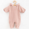 Zimná dojčenská kombinéza s kapucňou New Baby Frosty pink Ružová 80 (9-12m)