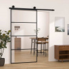 zahrada-XL Posuvné dvere s kovaním ESG sklo a hliník 102,5x205 cm 3152149