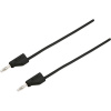 VOLTCRAFT MSB-300 merací kábel [lamelový zástrčka 4 mm - lamelový zástrčka 4 mm] 1.00 m čierna 1 ks; MSB-300-1-SW
