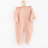 Dojčenský mušelínový overal s kapucňou New Baby Comfort clothes ružová 56 (0-3m)