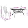 vidaXL 5-dielna jedálenská súprava do záhrady biela liatinová - Biela - 259499-276131