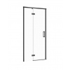 Cersanit Larga, krídlové dvere do otvoru 100x195cm, ľavé prevedenie, 6mm číre sklo, čierny profil, S932-129