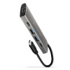 AXAGON HMC-5G21, rozbočovač USB 10 Gb/s, 2x USB-A, 2x USB-C, HDMI 4k/30, PD 60W, kábel USB-C 13 cm