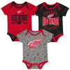 Fanatics Bodýčko Detroit Red Wings 3PK Baby Set