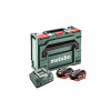 18V 8AH LiHD, 2 x batéria s nabíjačkou METABO Basic-Set ,Metabox