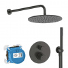 Ideal Standard CeraTherm Sprchový set s termostatom pod omietku, s telesom, priemer 30 cm, Magnetic Grey A7573A5