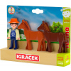 EFKO IGRÁČEK TRIO Farma set figurka kloubová + 2 koně