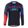 Force RECKLESS čierno-červeno-modrý mtb dres - dl. rukáv - XXL