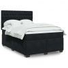 Box spring postel s matrací černá 140 x 190 cm samet Černý 3293214
