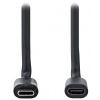 NEDIS prodlužovací kabel USB 3.2 Gen 1/ USB-C zástrčka - USB-C zásuvka/ kulatý/ černý/ 1m CCGL64010BK10