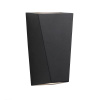 Searchlight Sheffield Outdoor Wall Light - Black Metal & Glass