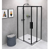 Polysan Polysan, ALTIS LINE BLACK obdĺžniková sprchová zástena 900x800 mm, L/P varianta, rohový vstup, AL1592BAL1582B