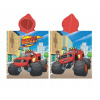 Carbotex Dětské pončo 55 x 110 cm Plamínek a čtyřkoláci Monster Truck