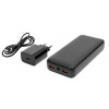 MIX Platinet PMPB20SETB SET 3v1 Powerbanka 20000 mAh + Nabíjačka 20W Power Delivery, kábel USB-C 1m, black (PLAPMPB20SETB)