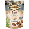 Pochoutka Carnilove Dog Soft Snack pstruh s koprem 200g