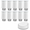 Termostat na radiátor Smart Home Tuya ZigBee BIELY 10x + HUB brána 1x