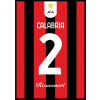Superfutbal Maketa dresu AC Miláno, červená / čierna Rozmer: A4, Meno a číslo: Calabria 2