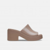 Crocs Brooklyn Slide High Shine Heel Latte