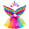 Detský kostým jednorožca s krídlami Inlea4Fun RAINBOW UNICORN