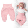Pletené dojčenské polodupačky Hand Made Baby Nellys ružové