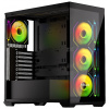 Krux skříň Exo / ATX / 4x120mm RBG fan / 2xUSB 2.0 / USB-C / tvrzené sklo / černá KRXD004