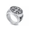 Royal Fashion pánsky prsteň Kríž KR107710-WGDM Velikost prstenu: 10 (EU: 61-63)