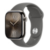 Apple Watch Series 10 GPS + Cellular 46mm Natural Titanium Case with Stone Grey Sport Band - M/L MWYA3QC/A