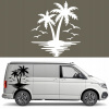 Maliarska šablóna na auto CAMPER OFF ROAD Palmy pri mori Čajky 45x53