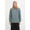 Bavlnená košeľa Fred Perry zelená farba, regular, s golierom button-down, M1743