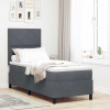 zahrada-XL Posteľ s pružinovým rámom Tmavo šedá 80 x 200 cm Zamat 3339861