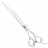 Geib Kiss Silver Pink Curved Scissors - kvalitné zakrivené nožnice s mikrorezom a strieborným povrchom - 9,5