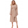 L&L Dámsky župan L and L Mag Long s kapucňou 2313 béžový Farba: Béžová, Veľkosť: 2XL