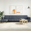 zahrada-XL Pohovka v tvare L tmavosivá 275x140x70 cm zamat 3157207