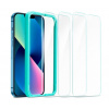 3PACK Ochranné tvrdené sklo - Apple iPhone 13 Pro s malým výrezom na slúchadlo + inštalačný rámik