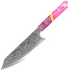IZMAEL Damaškový kuchynský nôž Shinsei Kiritsuke/Ružová 21 cm