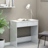 vidaXL Písací stôl, lesklý biely 80x40x75 cm, kompozitné drevo - Biela - 70334-25104