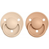 BIBS De Lux dudlíky z přírodního kaučuku 2ks - 6-18m Vanilla/Peach (180227)