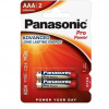 PANASONIC Alkalické baterie Pro Power LR03PPG/2BP AAA 1,5V (Blistr 2ks) 4001,00