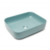 Swiss aqua technologies Umyvadlo na desku SAT Infinitio 50x39 cm zelená mat bez přepadu SATINF5039LGEM