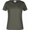 James & Nicholson Tričko JN 789, krátký rukáv, dámské COT02078967004-dark grey XL Šedá tmavá