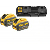 DeWALT DCB132X2 XR FlexVolt sada ( 54V/2× 9,0 Ah batérie + duálna nabíjačka DCB132)