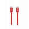 Swissten Datový Kabel Textile USB-C / USB-C 1,2 M Červený (71527206)