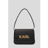 KABELKA KARL LAGERFELD K/LETTERS FLAP SHOULDERBAG BLACK