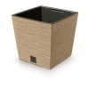 Prosperplast Květináč FURU SQUARE LOW ECO WOOD s vkladem 24 cm - barva: naturo ECO