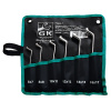 GK TOOLS P16805/P Sada očkových klíčů vyhnutých chrom 6 dílů | 6-17 mm, textilní obal