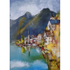 Hallstatt - Akad. mal. Igor Navrotskyi,originálny,ručne maľovaný obraz L (do veľkosti 95x95cm) Viac farieb