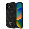Guess PU Leather 4G Triangle Metal Logo zadný kryt pre iPhone 16 Black