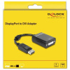 Delock 61847 DisplayPort / DVI adaptér [1x zástrčka DisplayPort - 1x DVI zásuvka 24+1-pólová] čierna s feritovým jadrom; 61847